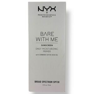 NYX Bare With Me Moisturizing Primer Cream SPF 30 Hemp Seed Oil 2oz